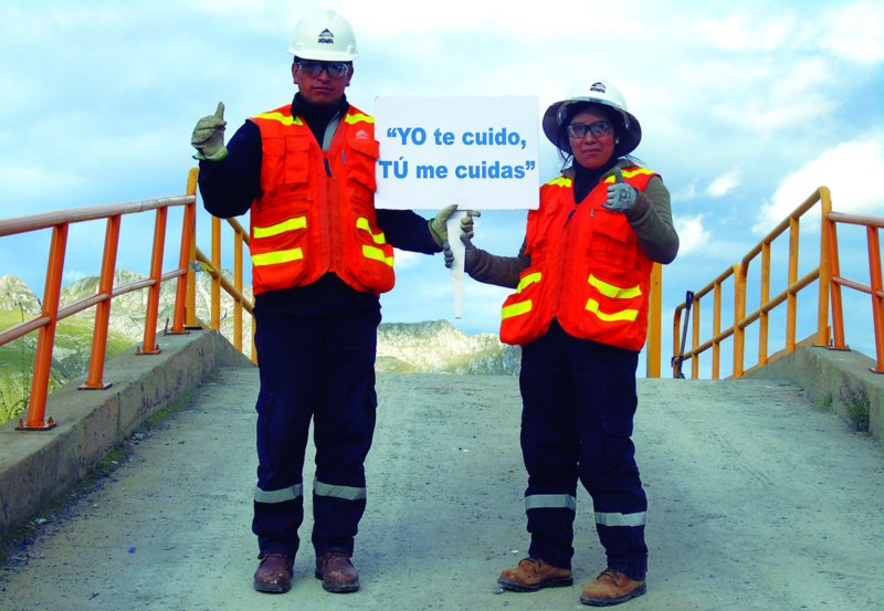Campaña de Antito para reforzar el lema "Tú me cuidas, yo te cuido" en Antamina