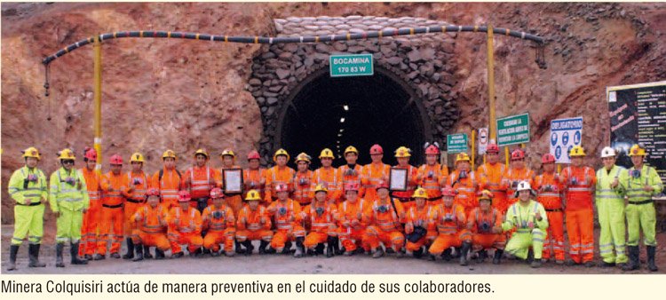Minera Colquisiri actúa de manera preventiva para el cuidado de sus colaboradores