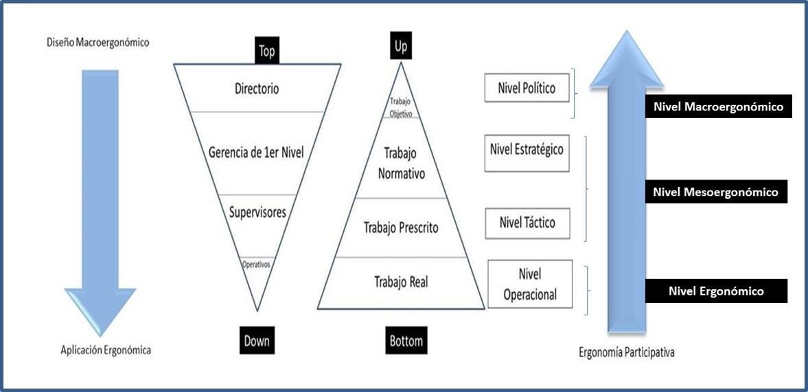 Integración de la macroergonomía, masoergonomía y microergonomía