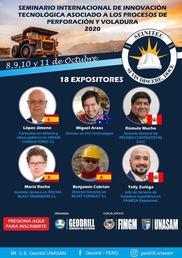 Organizan seminario web sobre innovación en perforación y voladura