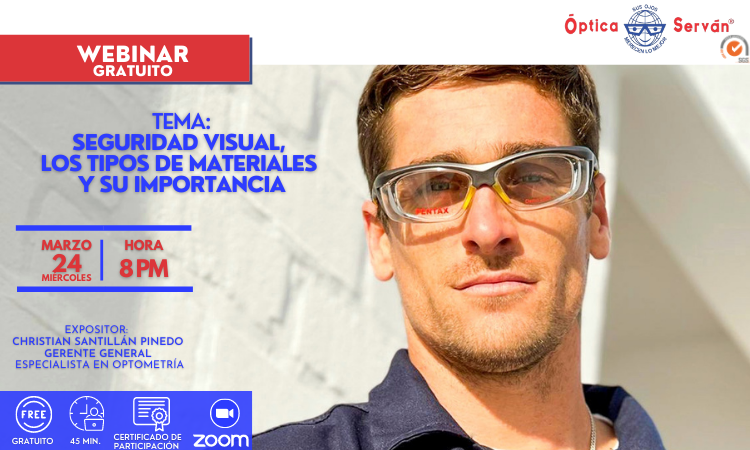 Organizan webinar sobre la importancia de los materiales en la protección visual