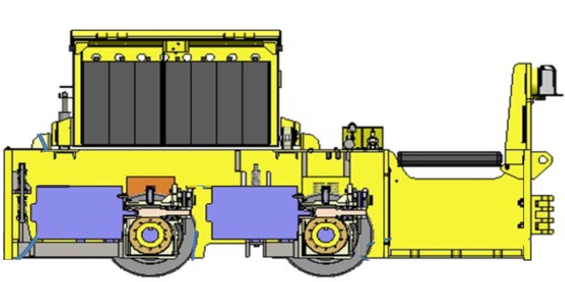 Diseño original: estribo en locomotora y último carro minero