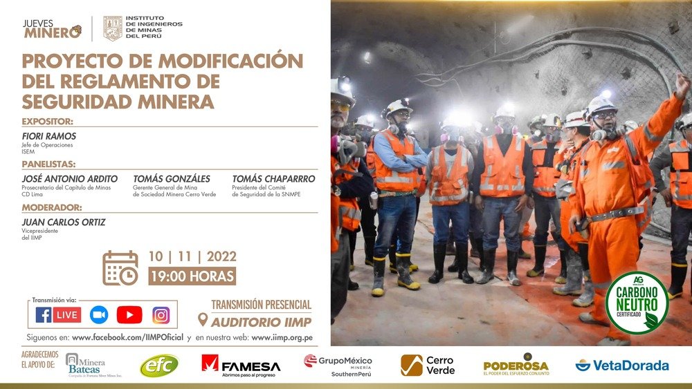 Analizarán proyecto de modificación del reglamento de seguridad minera